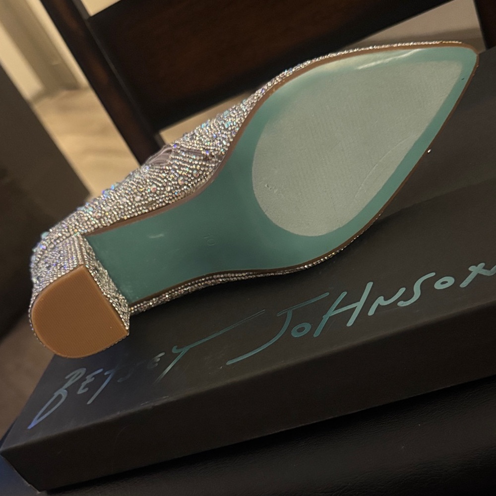 🔥Betsey Johnson🔥SB CADY RHINESTONE Silver Crystal-Studded Ankle Booties🔥NEW - Picture 9 of 16